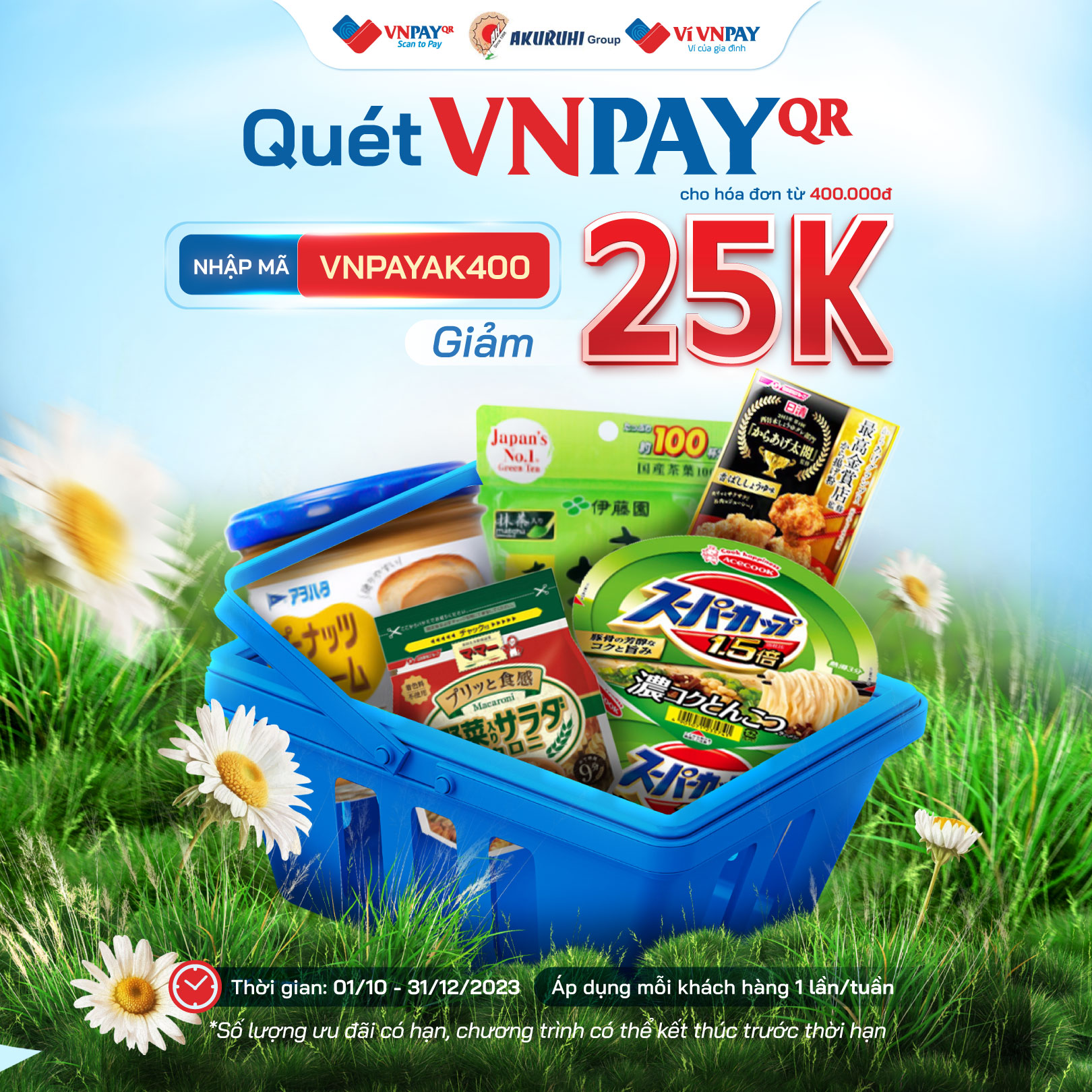 Thanh toán qua ví VNPAY giảm ngay 25.000đ